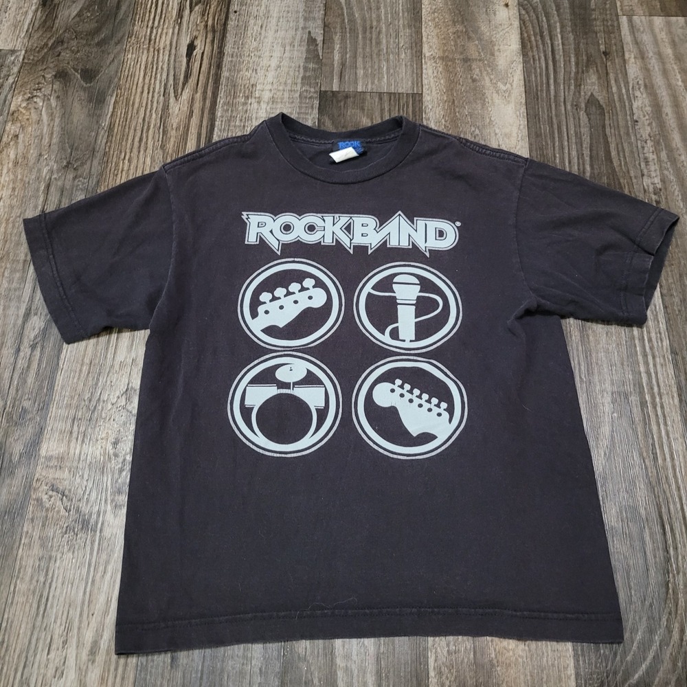 Vintage Y2K Rock Band Game T-Shirt Youth Medium 10-12